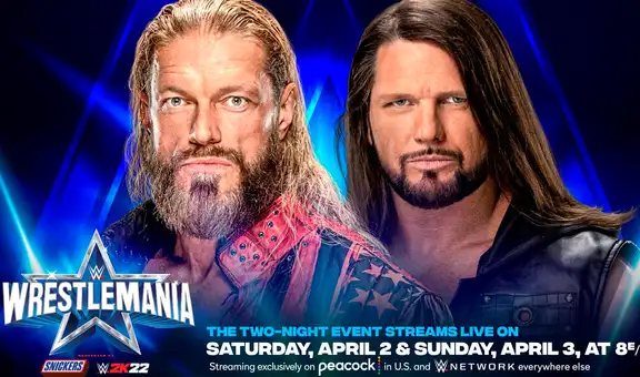 Confirmado: Edge se enfrentará a AJ Styles en WrestleMania 38