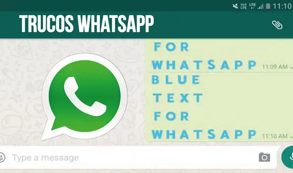 WhatsApp: el truco para escribir con letras azules en tus chats