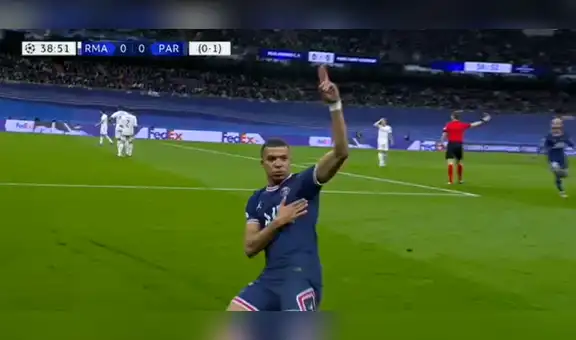 Kylian Mbappé dejó tirado a Courtois y anotó el 1-0 del PSG ante el Real Madrid