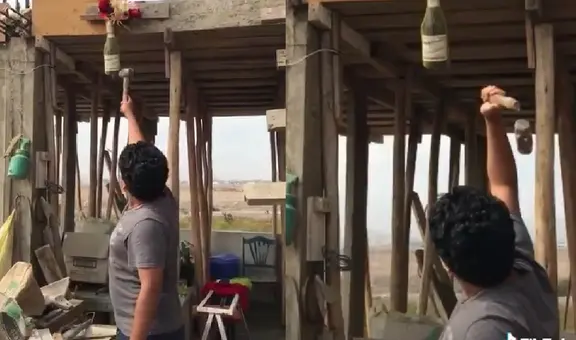 Joven hace ritual para ‘bendecir’ su casa, pero la comba que usa se rompe y le cae encima