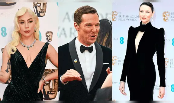 Lady Gaga y otras celebridades deslumbraron en la alfombra roja de los Premios Bafta