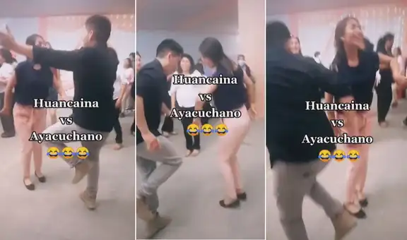 Jóvenes se ‘enfrentan’ en reto de baile al ritmo de huayno y causan furor en TikTok