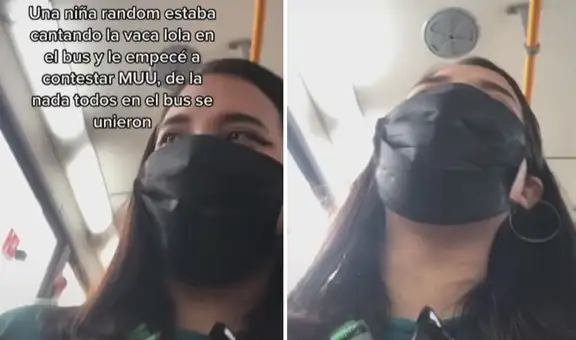 Niña canta “La vaca lola” en bus y los pasajeros se unen a ella en la melodía