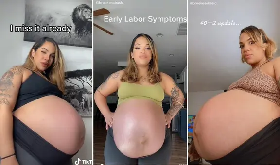Tiktoker sorprende a millones al mostrar el tamaño de su barriga de embarazada