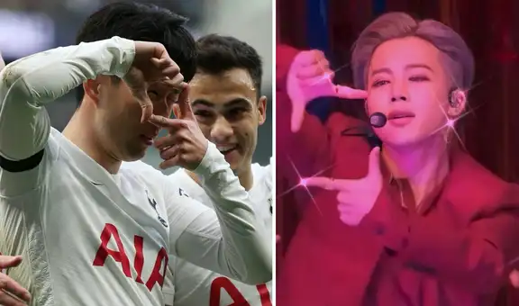 Jimin de BTS: Son Heung Min del Tottenham hace pose de “Filter” y ARMY viraliza el gesto