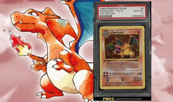 Carta Pokémon de Charizard es considerada tan rara que se vende a nuevo precio récord