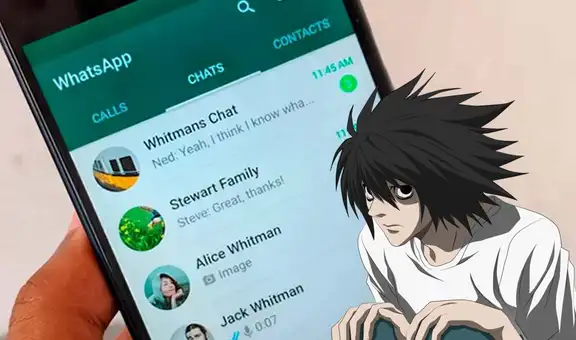 WhatsApp: aprende el truco para que ‘L’ de ‘Death note’ te avise cuando recibas un mensaje nuevo 