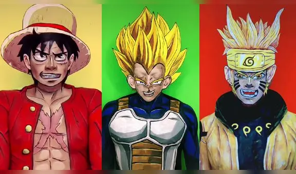 Joven artista se convierte en personajes de Dragon Ball, Naruto y otros animes en TikTok