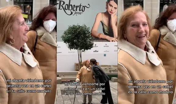 Joven enseña por primera vez a su abuelita su trabajo como modelo y esta se emociona
