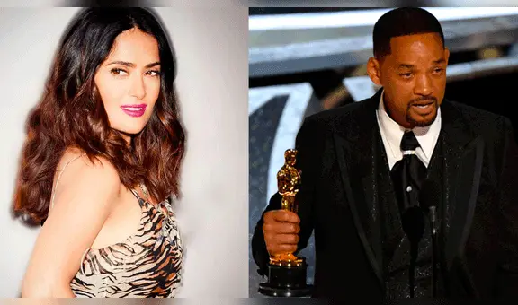 Salma Hayek felicita a Will Smith por ganar estatuilla a mejor actor en los Premios Oscar 2022