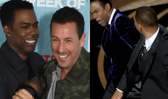 Adam Sandler brinda todo su apoyo a Chris Rock tras la bofetada de Will Smith: “Te quiero, hermano”