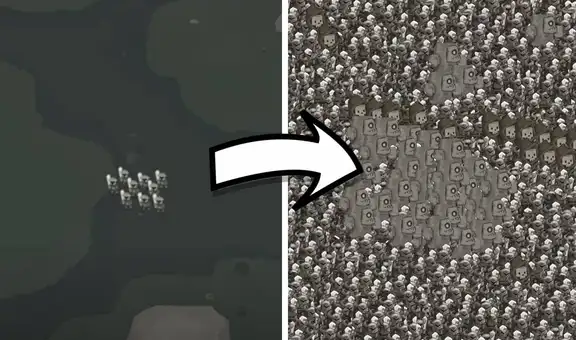 Right click to necromance: el juego donde puedes pasar de uno a miles de soldados en minutos