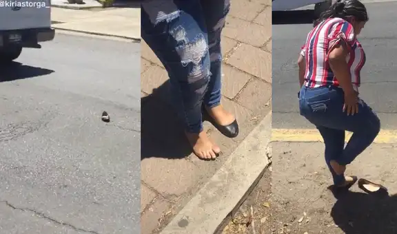 Joven pierde su zapato en medio de la pista y su amigo hace de todo para recuperarlo