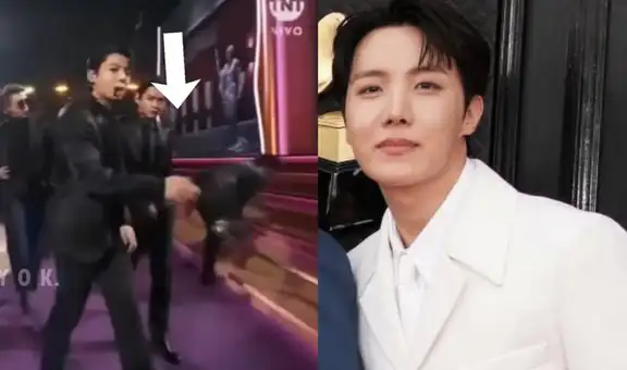 BTS en los Grammy Awards 2022: J-Hope reacciona a su tropezón en performance de “Butter”
