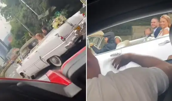 Tiktoker le canta “La boda” de Aventura a unos recién casados y tienen divertida reacción
