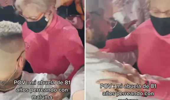 Abuela de 81 años acude a concierto de Maluma y cantante baila con ella