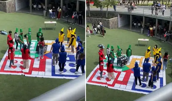 Universitarios juegan ludo humano en su primer día y generan diversas reacciones en TikTok