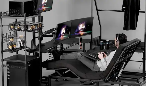 Crean una cama que se convierte en la silla gamer más cómoda del mundo