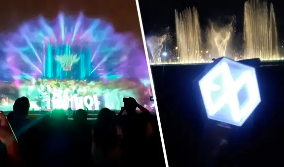 EXO en el Parque de las Aguas: fans celebraron 10 años del grupo con proyección especial