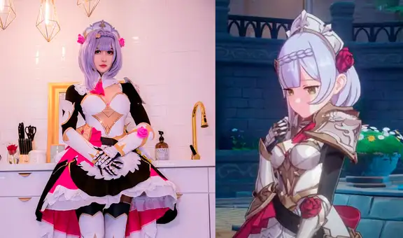 Genshin Impact: conocida cosplayer sorprende al convertirse en Noelle