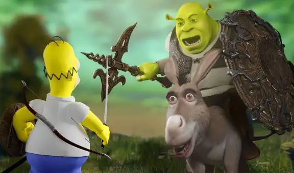 Homero Simpson vs. Shrek: ¿quién ganó en la descomunal batalla librada en Elden Ring?