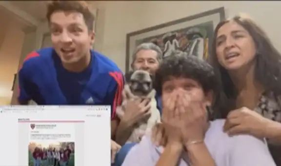 Joven se entera que fue aceptado en Harvard y su familia tiene emotiva reacción
