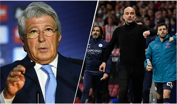 Presidente del ‘Atleti’: “Jugamos al ataque y Guardiola y el City a la prehistoria, a defenderse”