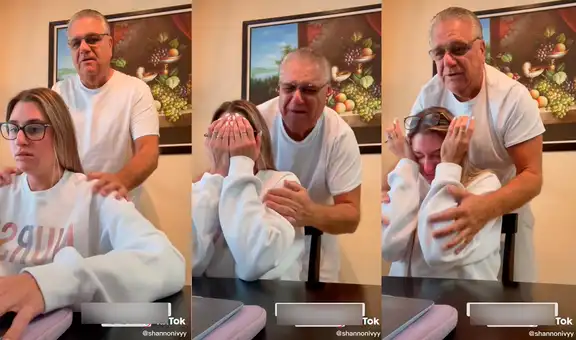 Hombre tiene conmovedora reacción al enterarse de que su hija aprobó su examen final