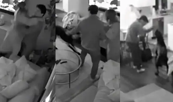 Pareja finge emoción al estar en casa para que su perrito no se escape por la ventana