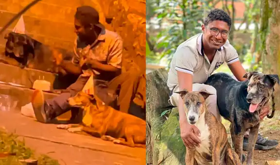 El cambio de ‘Choco’: pasó de vivir en las calles a tener un hogar junto a sus perros