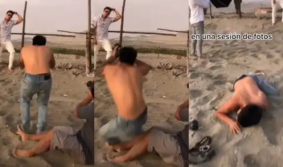 Joven se tropieza y sufre aparatosa caída mientras realizaba una sesión fotográfica