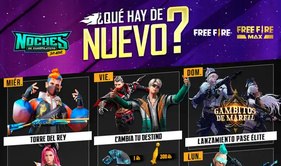 Free Fire lanza la agenda semanal del 27 al 2 de mayo con el pase élite Gambitos de Marfil