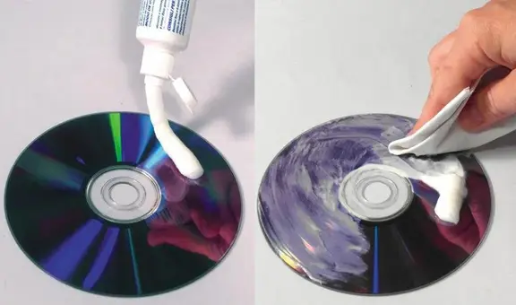 ¿Se puede arreglar un CD o DVD con rayaduras simplemente con pasta dental?