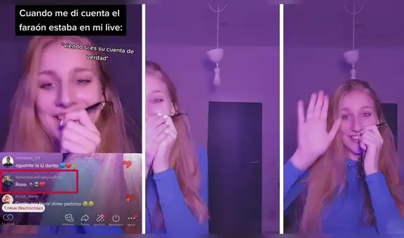 Tiktoker alemana se emociona con mensaje de supuesto Faraón Love Shady en transmisión en vivo
