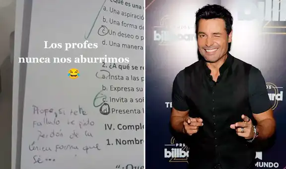 Alumno pide perdón a su profesor y le dedica canción de Chayanne en el examen