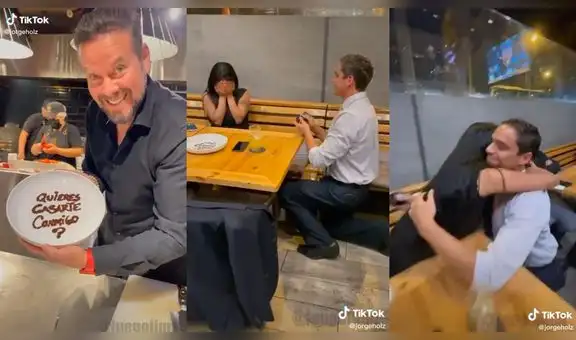 Joven finge pedir un postre especial, pero sorprende a su novia con romántica pedida de mano