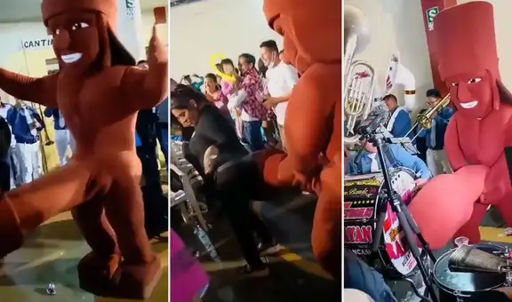 Muñeco de huaco erótico de Moche causa furor en fiesta con sus divertidos pasos de baile