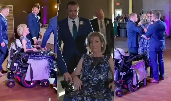 Mujer con discapacidad comparte un baile especial con su hijo para celebrar su boda