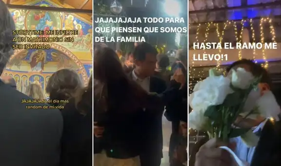 Amigos asisten a un matrimonio sin ser invitados y divertida experiencia se viraliza