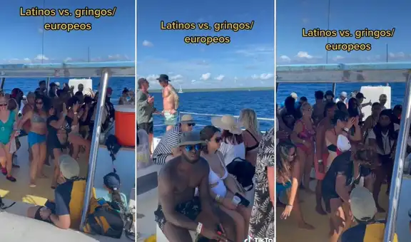 Turistas latinoamericanos impresionan con sus pasos de baile a tripulantes europeos