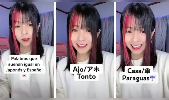 Joven revela cuáles son las palabras que suenan igual en japonés y español