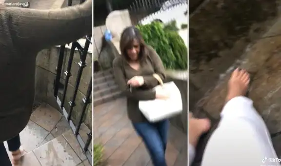Joven desobedece las indicaciones de su mamá al bajar las escaleras y sufre aparatosa caída