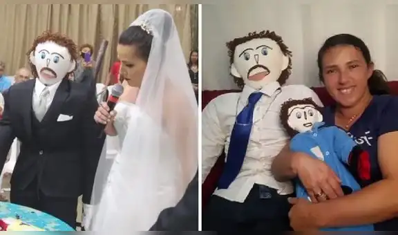 Mujer se casa con muñeco de trapo y forma ‘familia’ con él por una singular razón