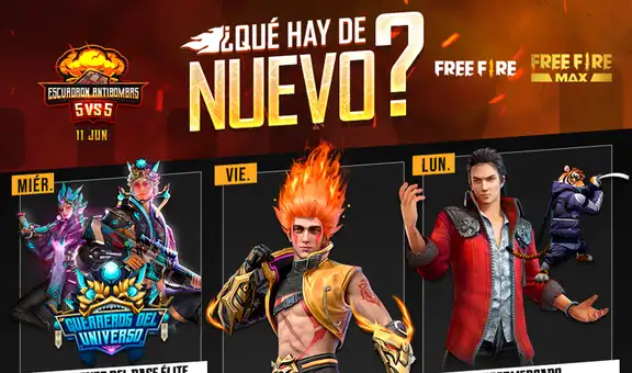 Free Fire: toda la agenda semanal del 1 al 6 de junio con Hora del Fuego y Melena Feroz