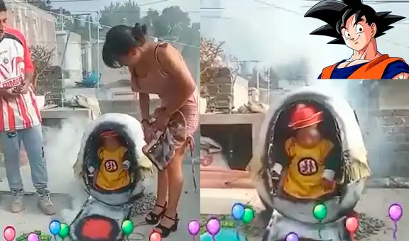 Padres celebran cumpleaños de su hijo y lo hacen llegar a su fiesta en su ‘nave saiyajin’
