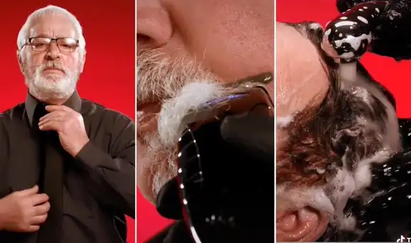 Barbero ‘rejuvenece’ el rostro de un adulto mayor al hacerle radical cambio de look