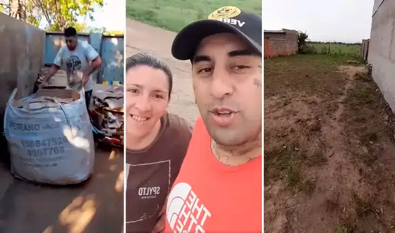 Pareja vende cartón por 2 años y reúne el dinero para comprar el terreno de su casa propia