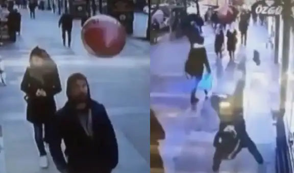 Joven trata de hacer un truco de fútbol con un globo, pero pasa vergonzoso momento
