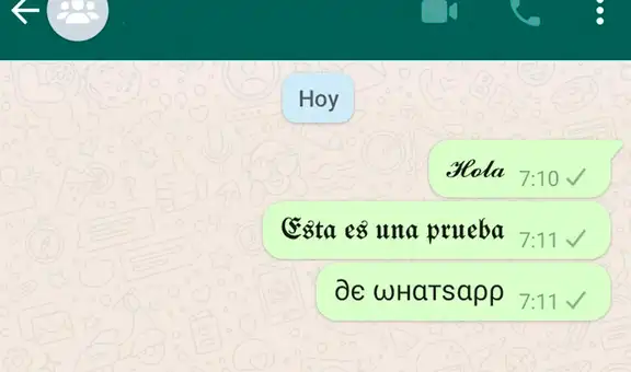 WhatsApp: aprende el truco para enviar mensajes con otras tipografías y sin instalar apps extrañas