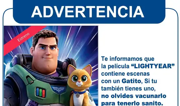 Veterinaria aprovecha polémica de Cineplanet y Buzz Lightyear para enviar mensaje a catlovers